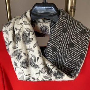 Cow neck infinity scarf in lightweight wool